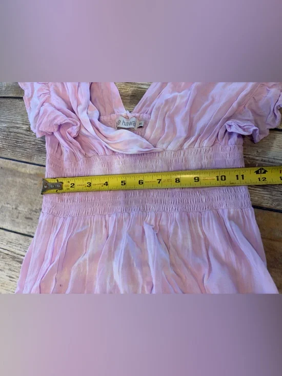 Tiare Hawaii M/L Boho Dahlia Maxi Dress Ombre Tie Dye Flowy Beach Summer Resort - Picture 10 of 11